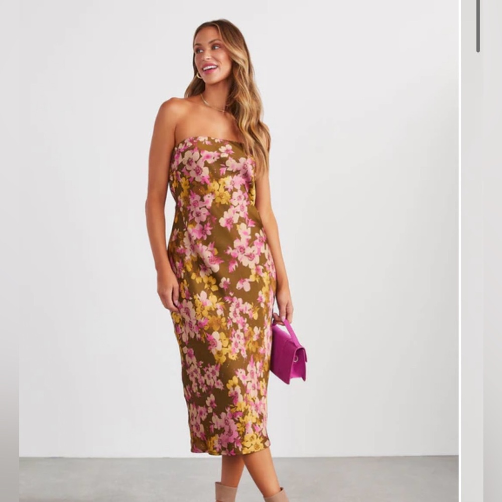 Brand New Silk Midi Dress